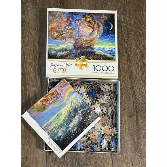 Josephine Wall Glitter Edition Ocean of Dreams 1000 Piece Jigsaw Puzzle Fairies - Picture 5 of 8